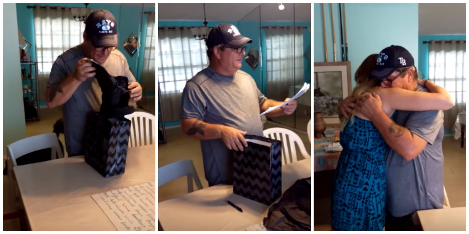22 Year Old Surprises Her Stepdad On His Birthday By Asking Him To 