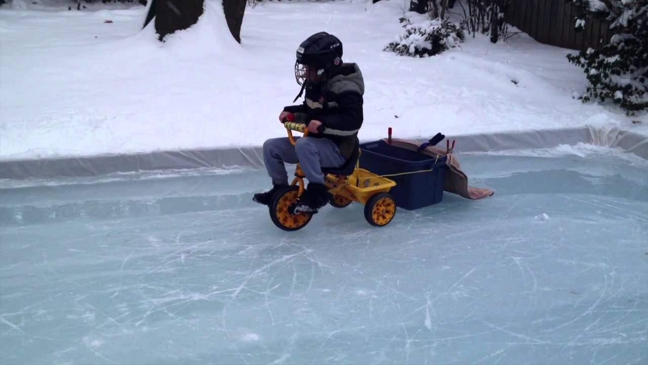 This Kid Build His Own DIY Zamboni For His Home Ice Rink ...