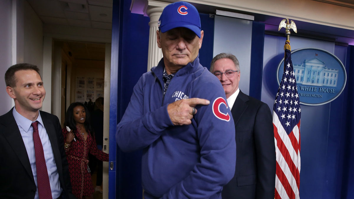 Actor Bill Murray Visits White House Briefing Room
