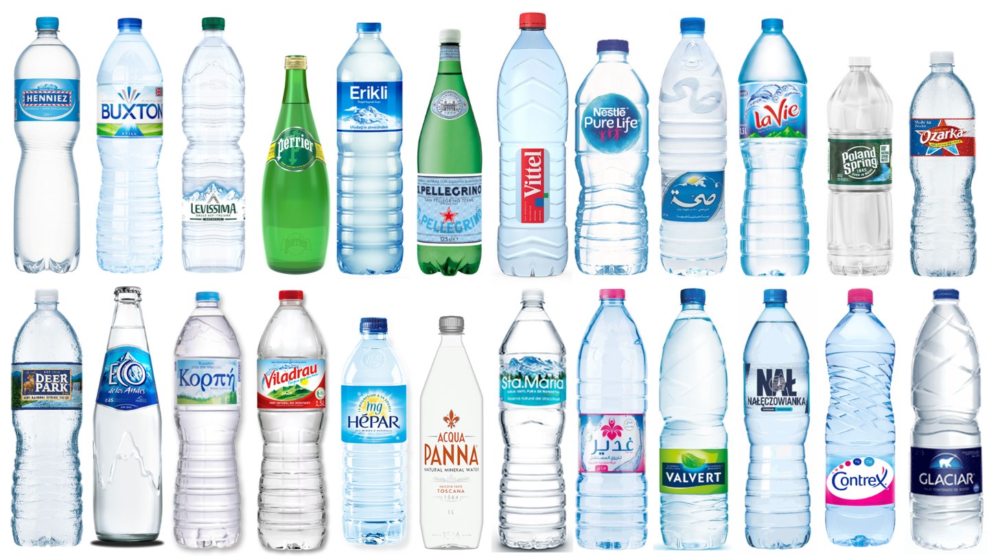 Вода в бутылках и напитки. Бренды воды. Бренды минеральной воды. Питьевая вода марки. Бутилированная вода марки.
